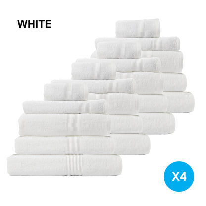 Royal Comfort Cotton Bamboo Towel Bundle Set 450GSM Luxurious Absorbent - 20 pcs-Towels-PEROZ Accessories
