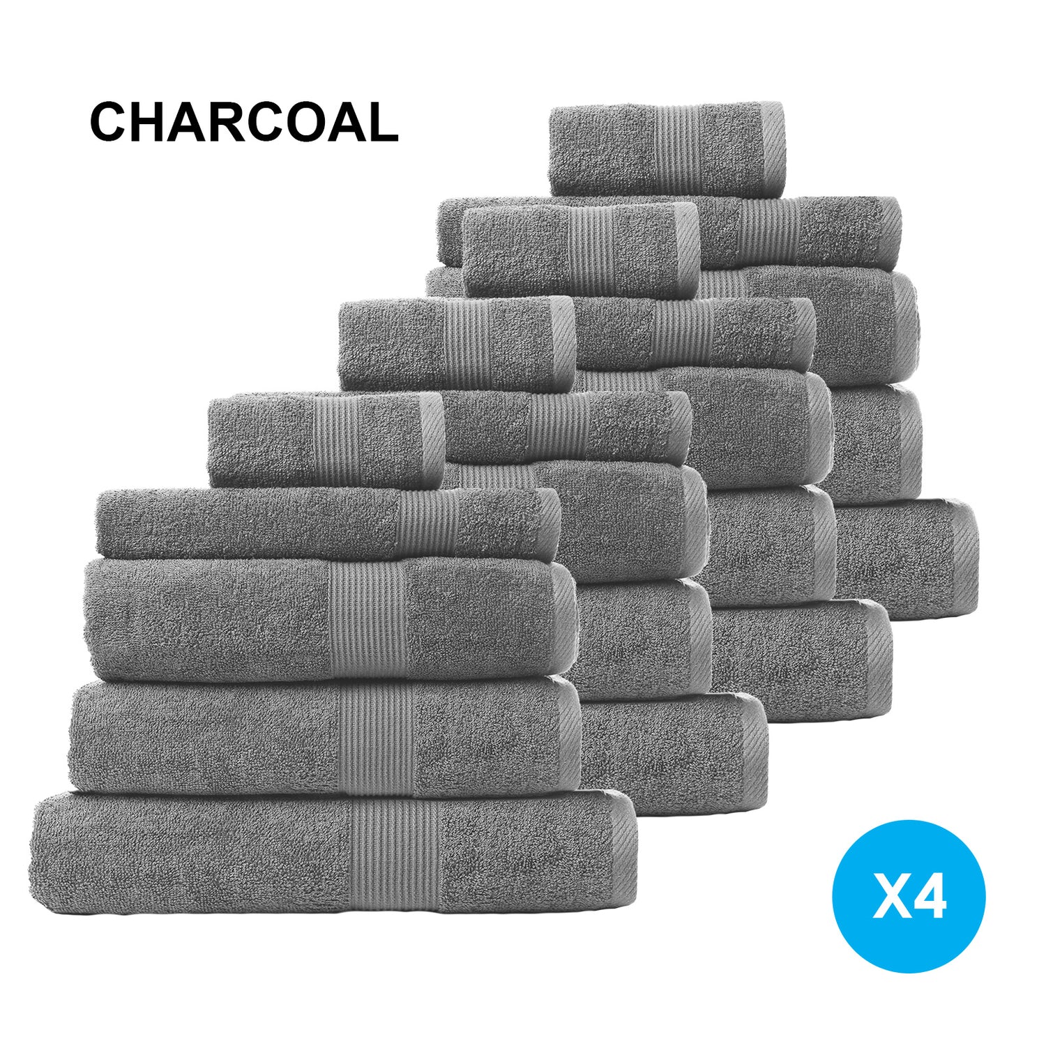 Royal Comfort Cotton Bamboo Towel Bundle Set 450GSM Luxurious Absorbent - 20 pcs-Towels-PEROZ Accessories