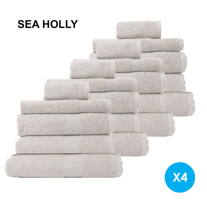 Royal Comfort Cotton Bamboo Towel Bundle Set 450GSM Luxurious Absorbent - 20 pcs-Towels-PEROZ Accessories