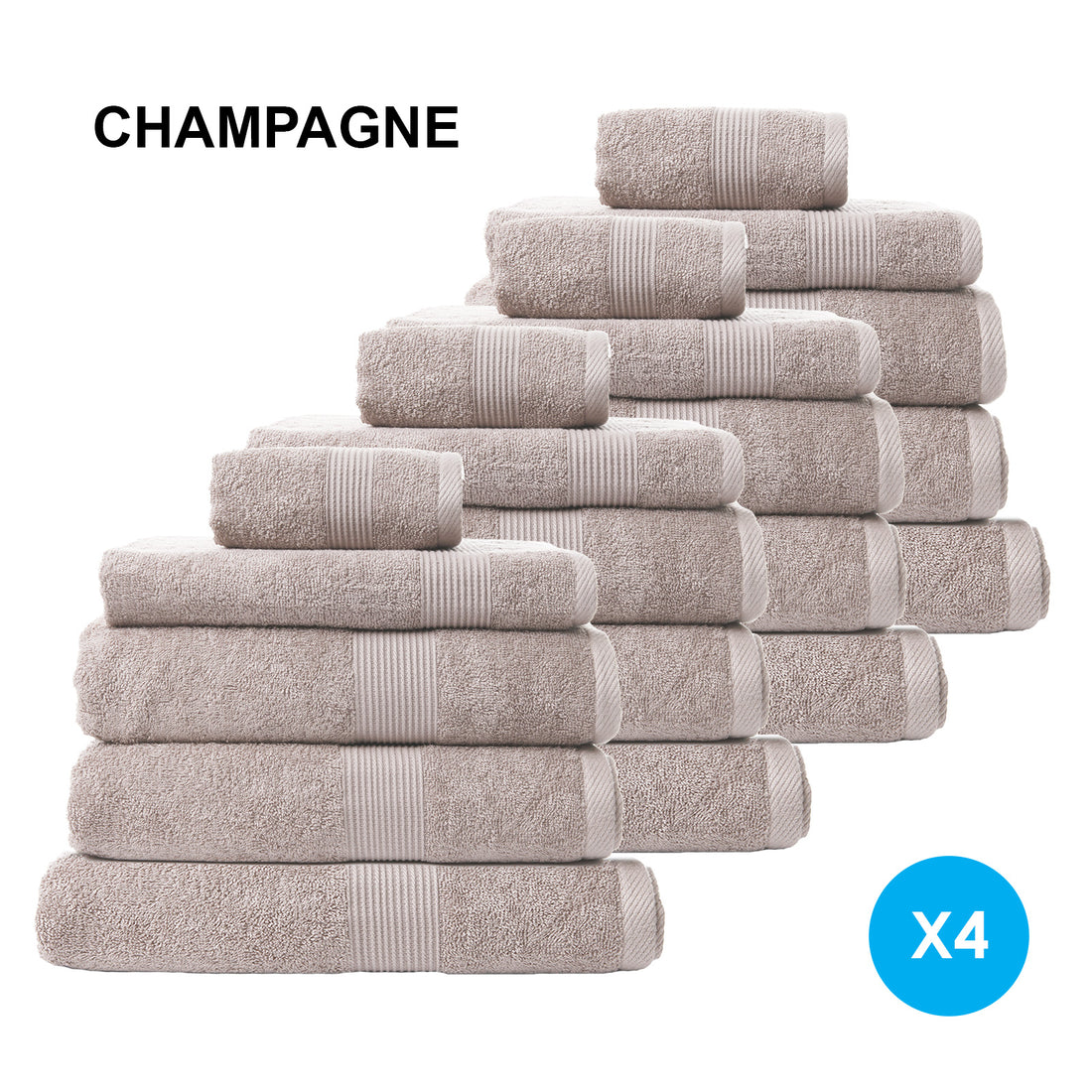 Royal Comfort Cotton Bamboo Towel Bundle Set 450GSM Luxurious Absorbent - 20 pcs-Towels-PEROZ Accessories