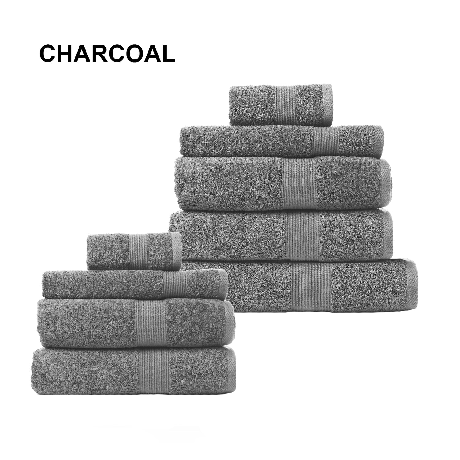 Royal Comfort Cotton Bamboo Towel Bundle Set 450GSM Luxurious Absorbent- 9 pcs-Towels-PEROZ Accessories