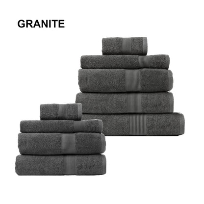 Royal Comfort Cotton Bamboo Towel Bundle Set 450GSM Luxurious Absorbent- 9 pcs-Towels-PEROZ Accessories
