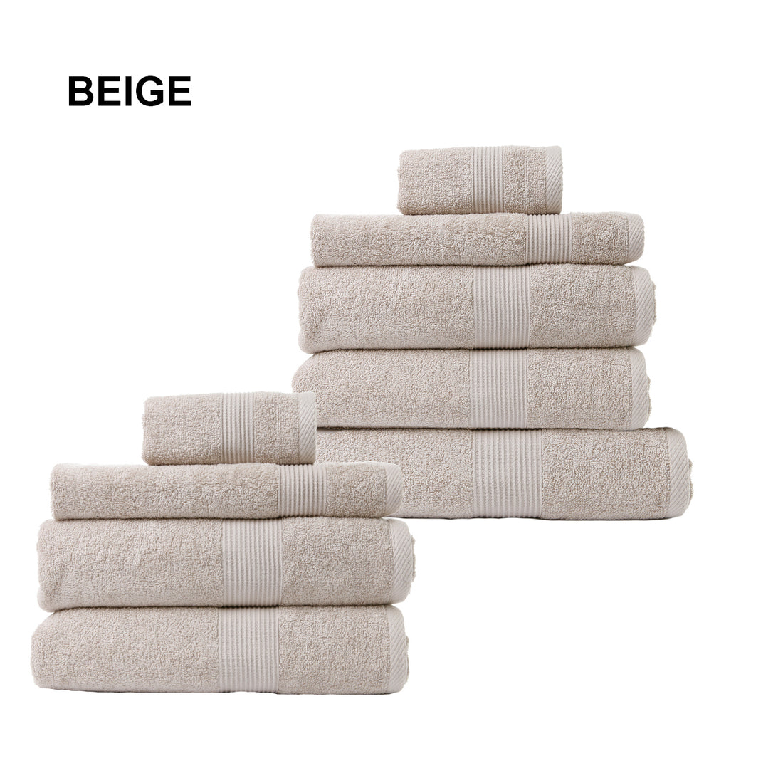 Royal Comfort Cotton Bamboo Towel Bundle Set 450GSM Luxurious Absorbent- 9 pcs-Towels-PEROZ Accessories