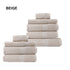 Royal Comfort Cotton Bamboo Towel Bundle Set 450GSM Luxurious Absorbent- 9 pcs-Towels-PEROZ Accessories