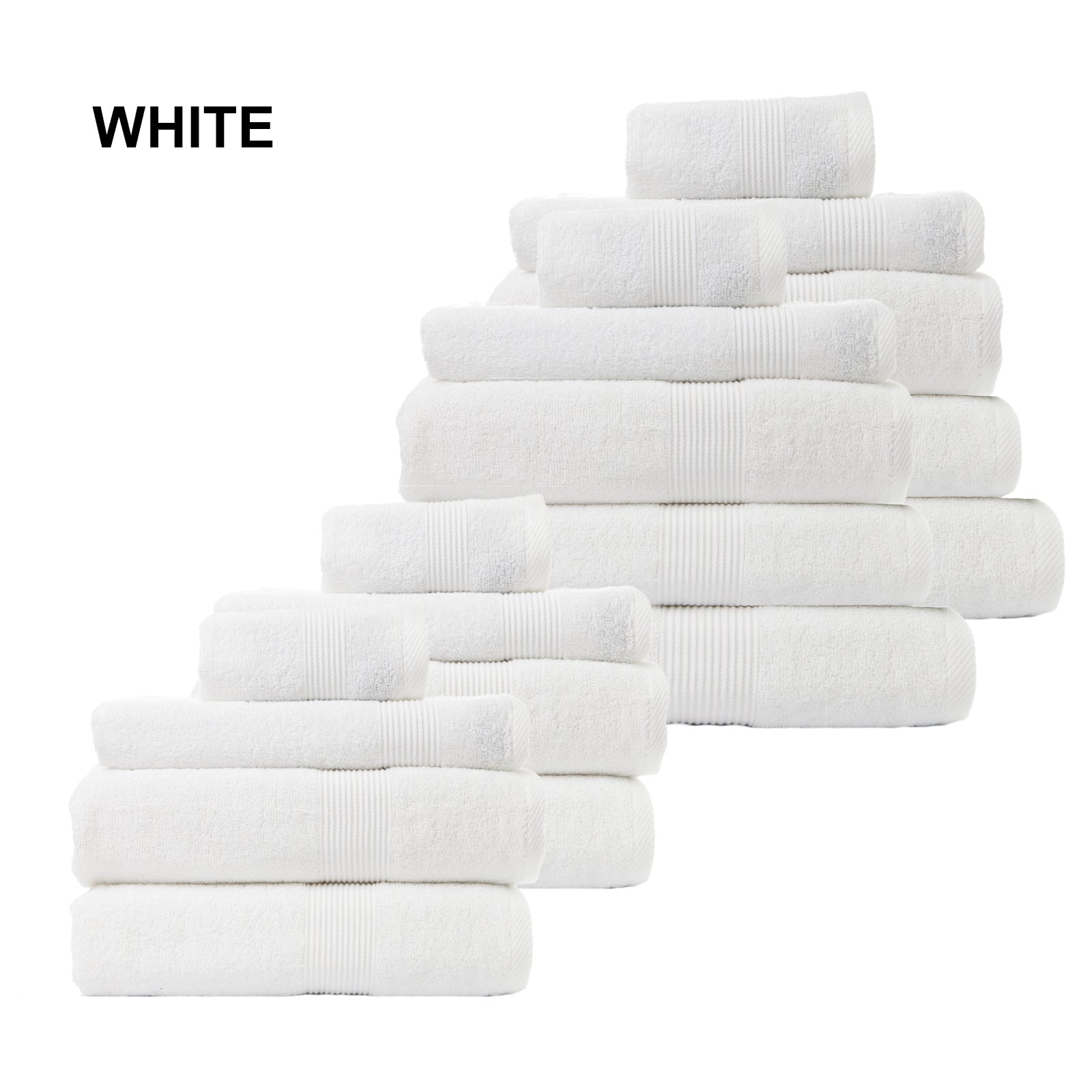 Royal Comfort Cotton Bamboo Towel Bundle Set 450GSM Luxurious Absorbent - 18 pcs-Towels-PEROZ Accessories