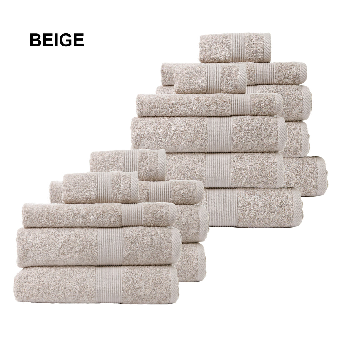 Royal Comfort Cotton Bamboo Towel Bundle Set 450GSM Luxurious Absorbent - 18 pcs-Towels-PEROZ Accessories