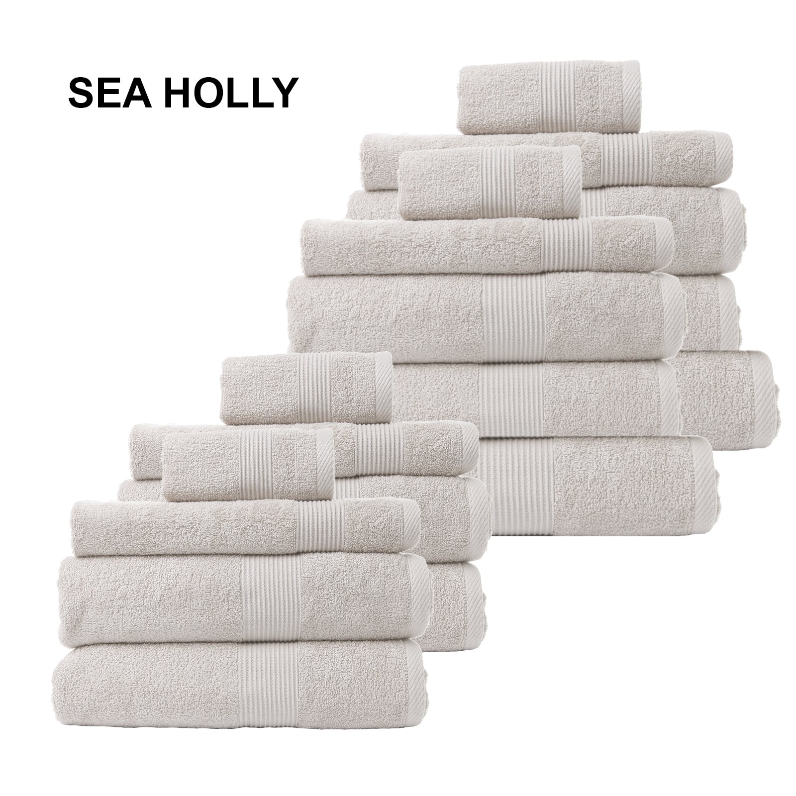 Royal Comfort Cotton Bamboo Towel Bundle Set 450GSM Luxurious Absorbent - 18 pcs-Towels-PEROZ Accessories