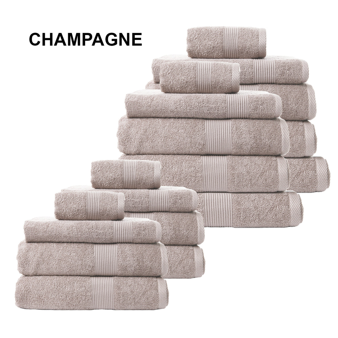 Royal Comfort Cotton Bamboo Towel Bundle Set 450GSM Luxurious Absorbent - 18 pcs-Towels-PEROZ Accessories