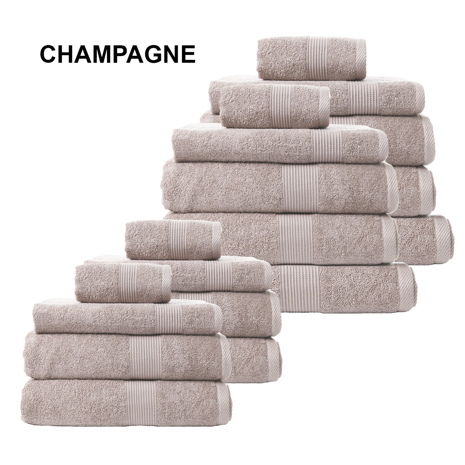 Royal Comfort Cotton Bamboo Towel Bundle Set 450GSM Luxurious Absorbent - 18 pcs-Towels-PEROZ Accessories