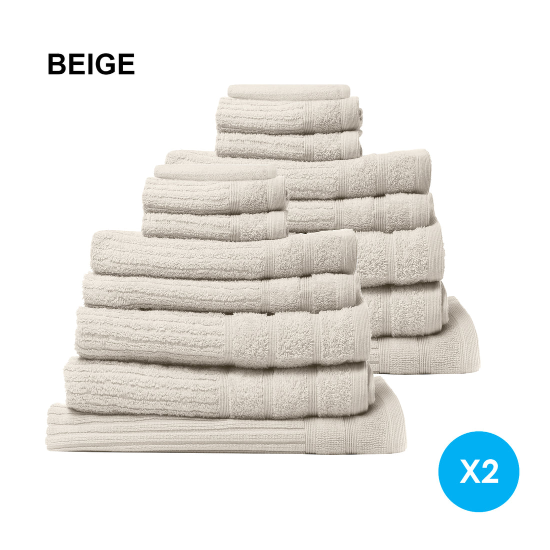 Royal Comfort Cotton Eden Towel Set 600GSM Luxurious Absorbent-Towels-PEROZ Accessories