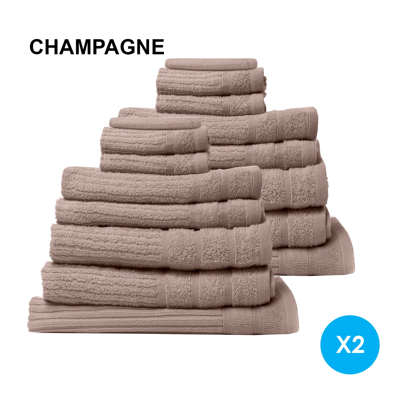 Royal Comfort Cotton Eden Towel Set 600GSM Luxurious Absorbent-Towels-PEROZ Accessories