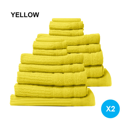 Royal Comfort Cotton Eden Towel Set 600GSM Luxurious Absorbent-Towels-PEROZ Accessories