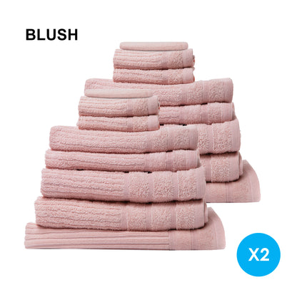 Royal Comfort Cotton Eden Towel Set 600GSM Luxurious Absorbent-Towels-PEROZ Accessories