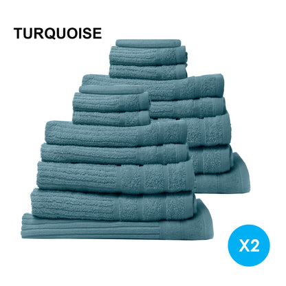 Royal Comfort Cotton Eden Towel Set 600GSM Luxurious Absorbent-Towels-PEROZ Accessories