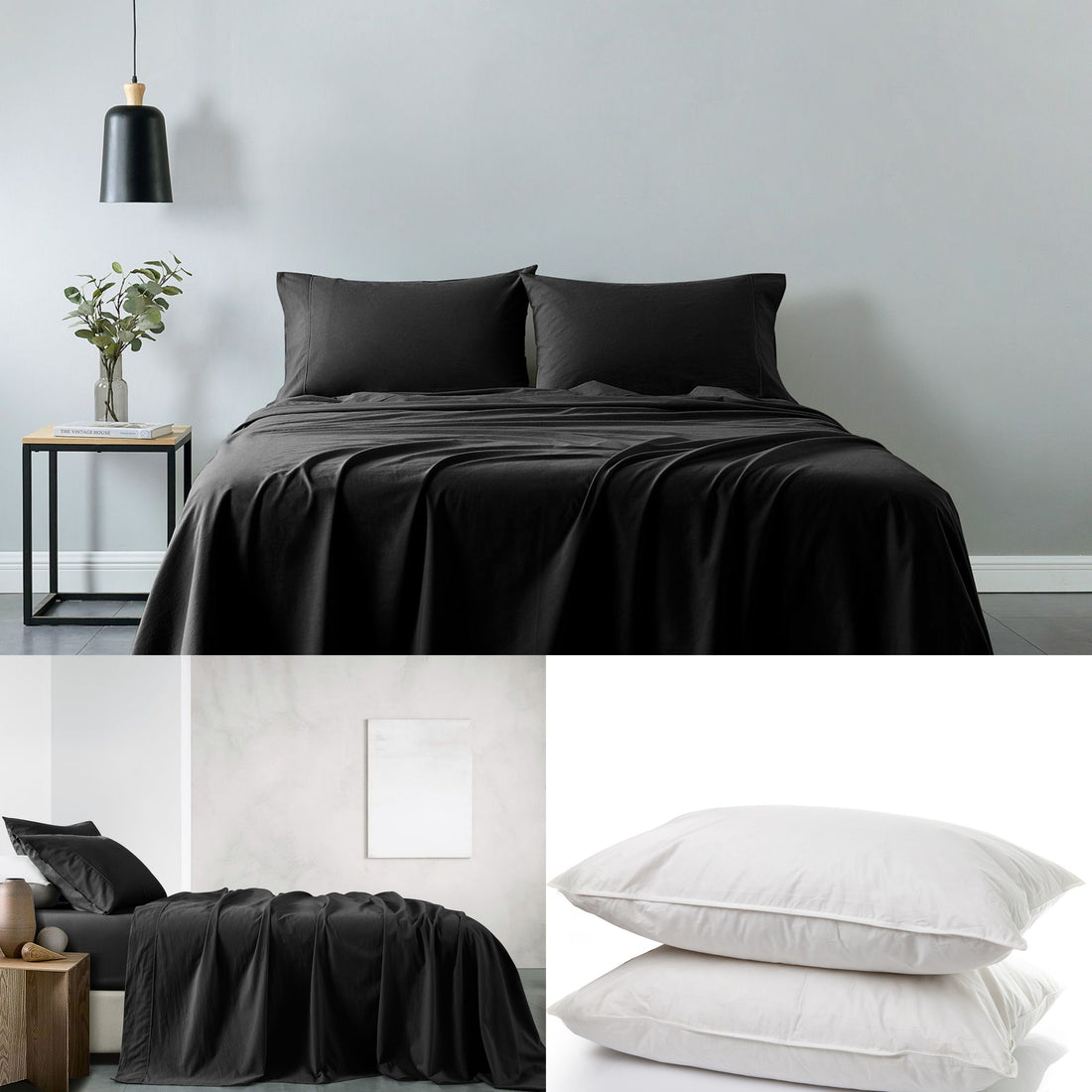 Royal Comfort 100% Cotton Soft Sheet Set And 2 Duck Feather Down Pillows Set-Bed Linen-PEROZ Accessories