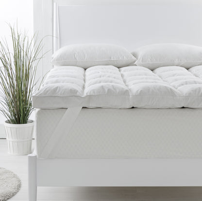 Royal Comfort 1800GSM Duck Feather Down Topper And 1000GSM 2 Duck Pillows Set-Bedding-PEROZ Accessories