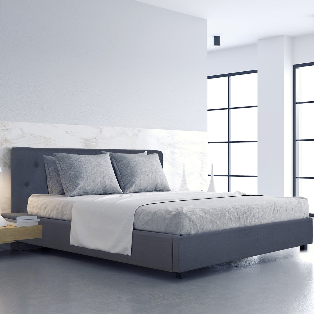 Milano Decor Capri Bed Frame + Luxopedic Euro Top Mattress Bedroom Set-Bed Frames &amp; Bases-PEROZ Accessories