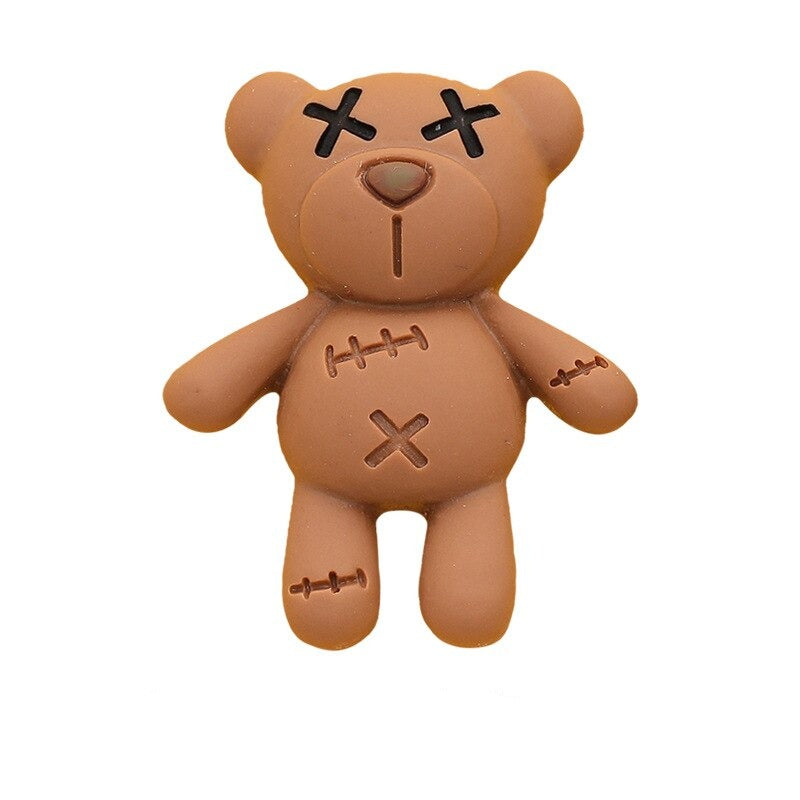 Anykidz Brown Teddy Bear Shoe Charm Accessories Jeans Clogs Pendant Pin Designer Ornament Jibbitz for Crocs-Shoe Charms-PEROZ Accessories
