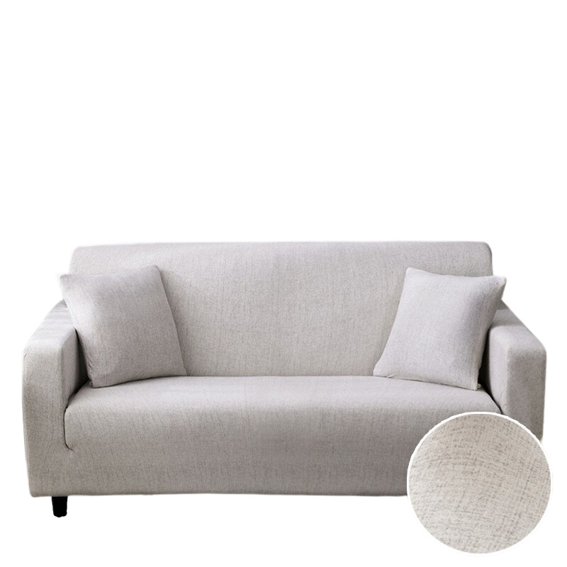 Anyhouz 4 Seater Sofa Cover Dirty White Style and Protection For Living Room Sofa Chair Elastic Stretchable Slipcover-Slipcovers-PEROZ Accessories