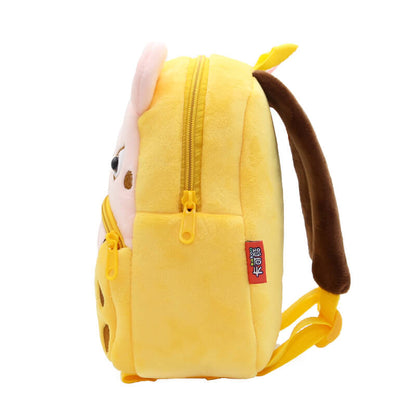 Anykidz 3D Yellow Leopard Kids School Backpack Cute Cartoon Animal Style Children Toddler Plush Bag Perfect Accessories For Boys and Girls-Backpacks-PEROZ Accessories