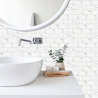 Anyhouz Wallpaper Black Gray 6 Pcs Waterproof Self Adhesive Removable 3D DIY Modern Marble Tile Wall Sticker Home Decor-Wall Paper-PEROZ Accessories