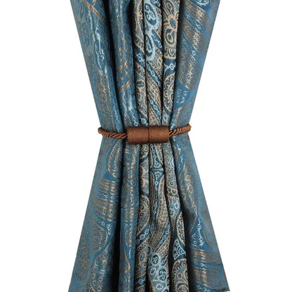 Anyhouz Curtain Tie Brown Magnetic Curtain Tieback Room Accessories Cylinder Hanging Ball Curtain Decoration-Curtain Tie-PEROZ Accessories