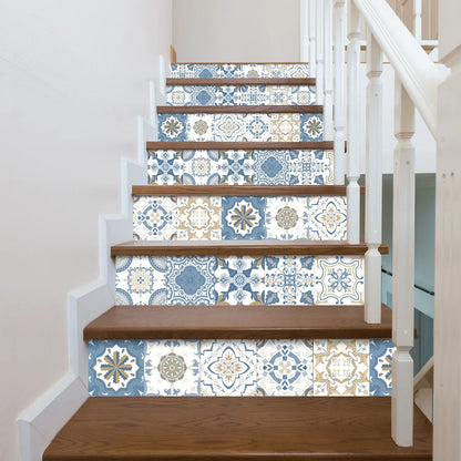 Anyhouz Wallpaper Navy Blue 15cmx15cm 24 Pcs Modern Retro Style PVC Tile Stickers Waterproof Self Adhesive Wall Home Decor-Wallpaper-PEROZ Accessories