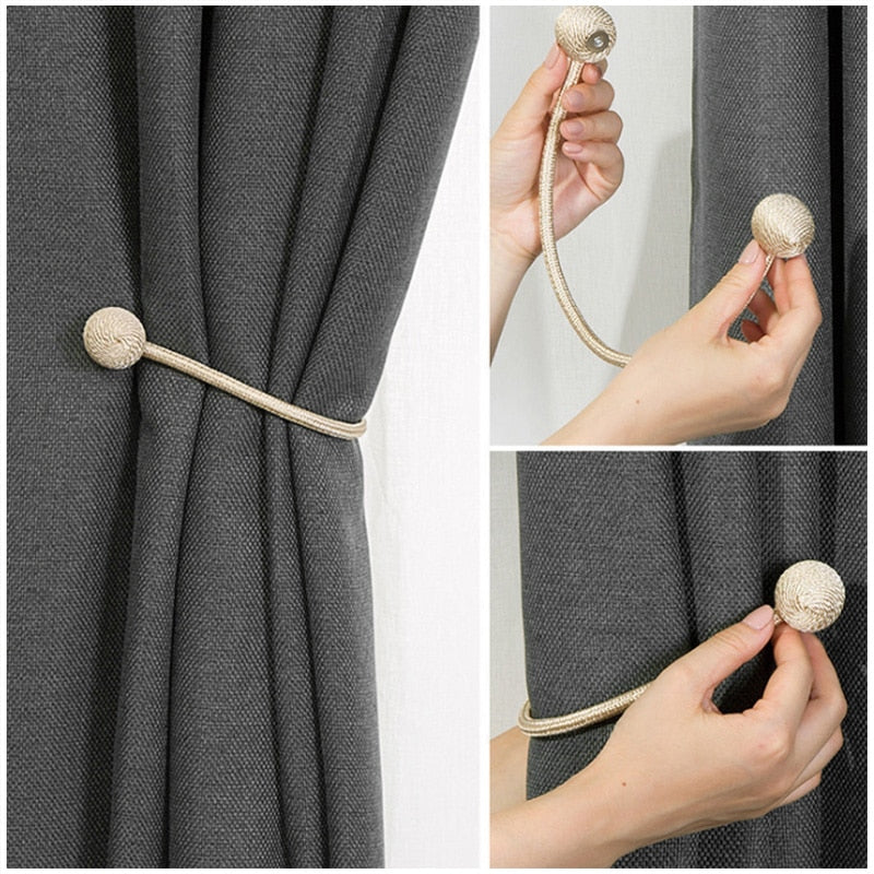 Anyhouz Curtain Tie Purple 2 Pcs Buckle Holder Magnetic High Quality Clip Curtains Decorative Home Curtains Accessories-Curtain Tie-PEROZ Accessories