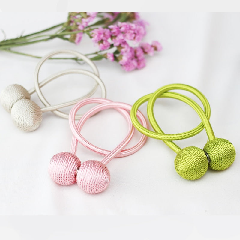 Anyhouz Curtain Tie Pink 2 Pcs Buckle Holder Magnetic High Quality Clip Curtains Decorative Home Curtains Accessories-Curtain Tie-PEROZ Accessories