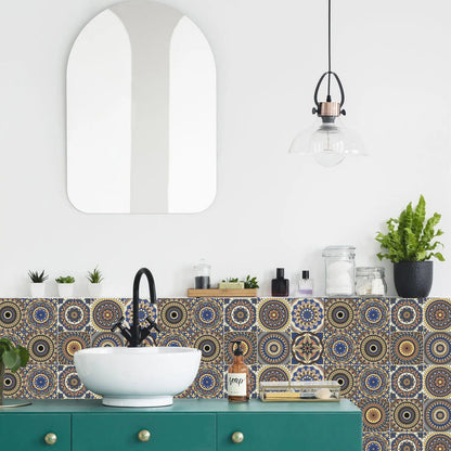 Anyhouz Wallpaper Dark Brown 20cmx20cm 24 Pcs Modern Retro Style PVC Tile Stickers Waterproof Self Adhesive Wall Home Decor-Wallpaper-PEROZ Accessories