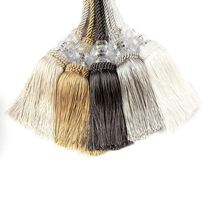 Anyhouz Curtain Tie Gold Tassel Braid Curtain Ropes Holder Tiebacks Room Accessories Hanging Rope Curtains Decoration-Curtain Tie-PEROZ Accessories