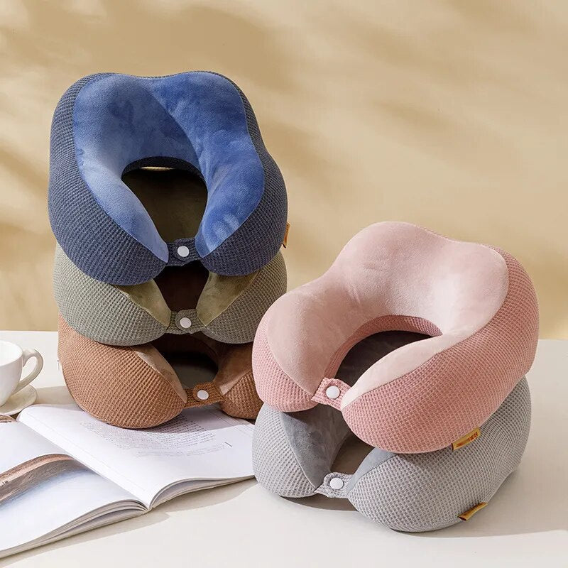 Anypack Neck Pillow Dark Gray Memory Foam Slow Rebound Comfortable Sleep Headrest-Neck Pillow-PEROZ Accessories