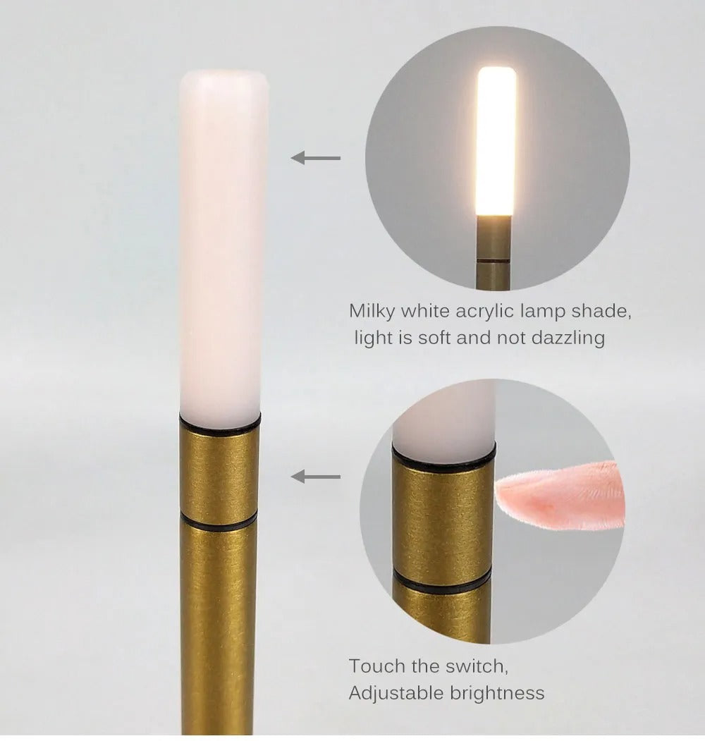 Anyhouz Hotel Lightning Lamp Bronze Led Bar Table lamp USB Rechargeable Office Restaurant Study Reading Desk Light-Table Lamps-PEROZ Accessories