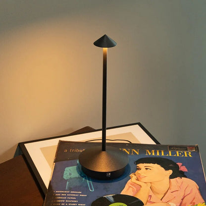 Anyhouz Hotel Lightning Lamp White Type-C Rechargeable Table Lamp Creative Dining Touch Led Decorative Lamp-Table Lamps-PEROZ Accessories