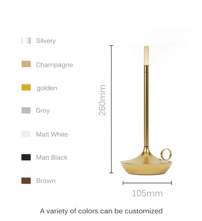 Anyhouz Hotel Lightning Lamp Silver Led Bar Table lamp USB Rechargeable Office Restaurant Study Reading Desk Light-Table Lamps-PEROZ Accessories