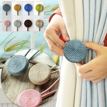 Anyhouz Curtain Tie White Magnetic Curtain Tieback Home Decorative Curtains Buckle Rope Strap Magnet Cilp-Curtain Tie-PEROZ Accessories