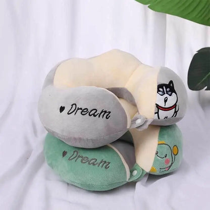 Anypack Neck Pillow Orange Cartoon Cute U-Shaped Comfortable Sleep Headrest-Neck Pillow-PEROZ Accessories