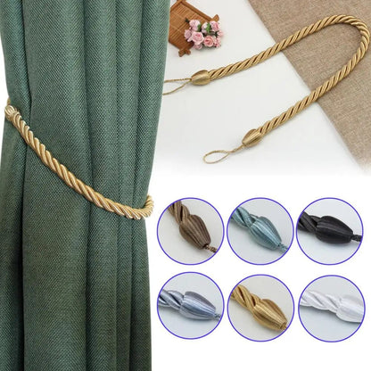 Anyhouz Curtain Tie Brown Simple Curtain Tieback Handmade Rope Buckle Home Decor Curtains-Curtain Tie-PEROZ Accessories