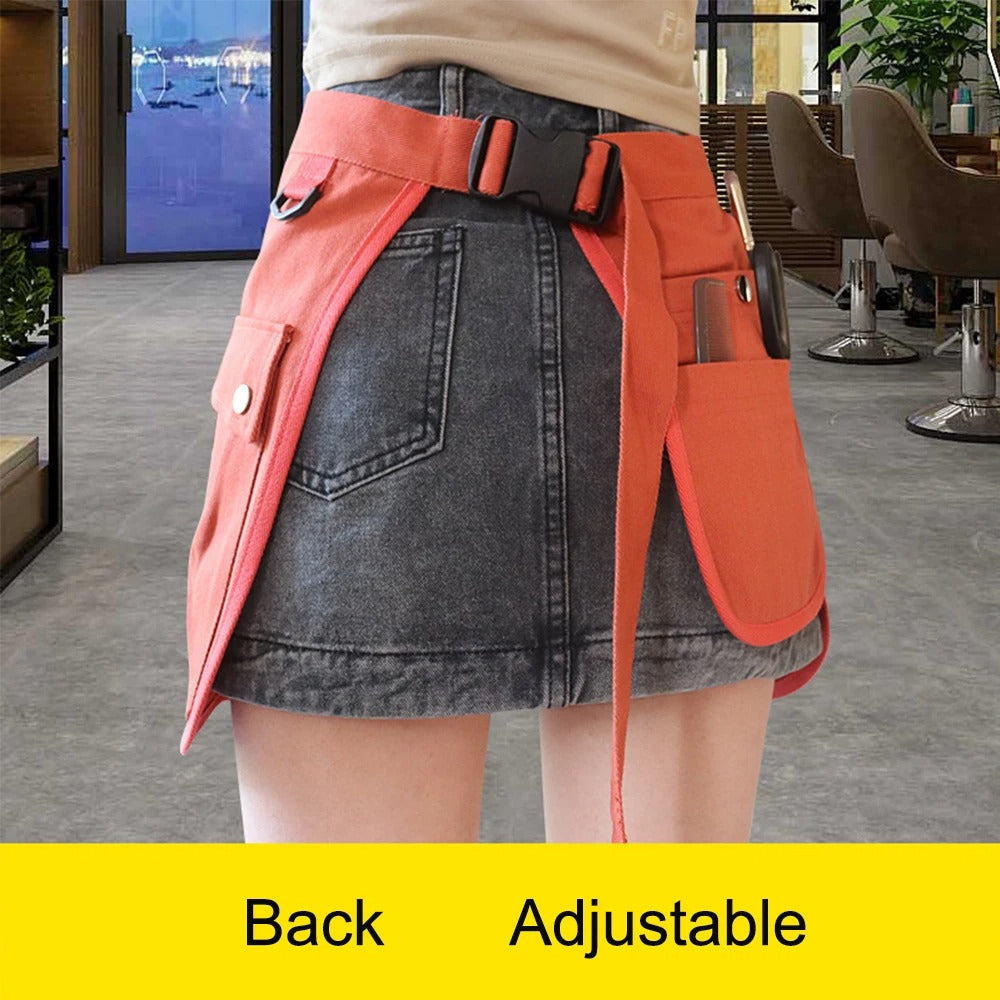 Anyhouz Gardening Apron Army Green Half Waist Canvas Multi Pocket Adjustable Industrial Tools Overalls For Men and Women-Aprons-PEROZ Accessories