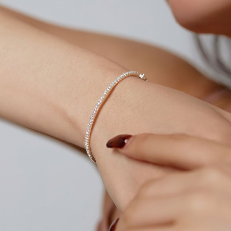 Anyco Bracelet Hypoallergenic Cubic Zirconia Bracelet 2023 High Quality Silver 925 Fine Jewelry Bracelets Bangles Women-Bracelets-PEROZ Accessories