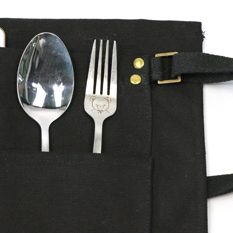 Anyhouz Kitchen Apron Black with Tye dye Half-length Long Waist with Pockets Accessories Waiters Uniform Restaurant Waitress Chef-Aprons-PEROZ Accessories