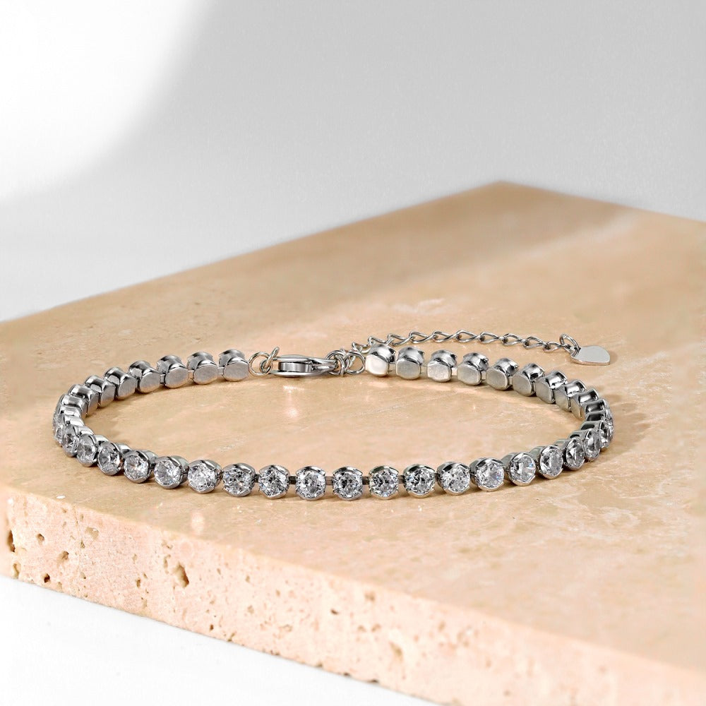 Anyco Bracelet Iced Out Jewelry Bracelets S925 Silver Cubic Zircon Paved Tennis Bracelets Women-Bracelets-PEROZ Accessories