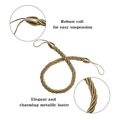 Anyhouz Curtain Tie Brown Simple Curtain Tieback Handmade Rope Buckle Home Decor Curtains-Curtain Tie-PEROZ Accessories