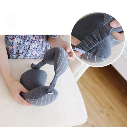Anypack Travel Neck Pillow with Eye Mask Dark Gray Portable 2 in 1 Comfortable Sleep Headrest-Neck Pillow-PEROZ Accessories