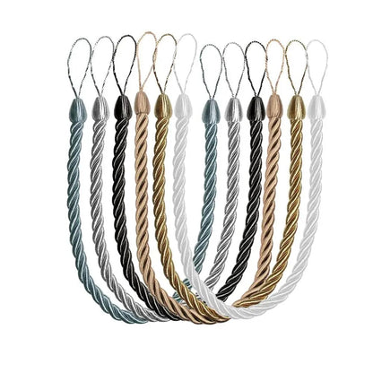 Anyhouz Curtain Tie Silver Simple Curtain Tieback Handmade Rope Buckle Home Decor Curtains-Curtain Tie-PEROZ Accessories