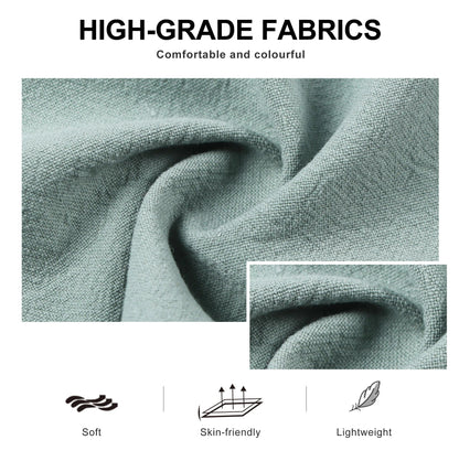 Anyhouz Kitchen Apron Green Cotton Linen Home Cleaning Garden Women Man Adjustable Neckband Dress Cafe Chef Cooking-Aprons-PEROZ Accessories