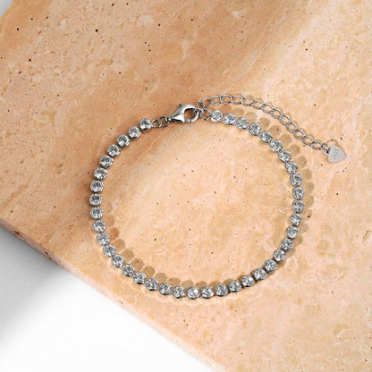 Anyco Bracelet Iced Out Jewelry Bracelets S925 Silver Cubic Zircon Paved Tennis Bracelets Women-Bracelets-PEROZ Accessories