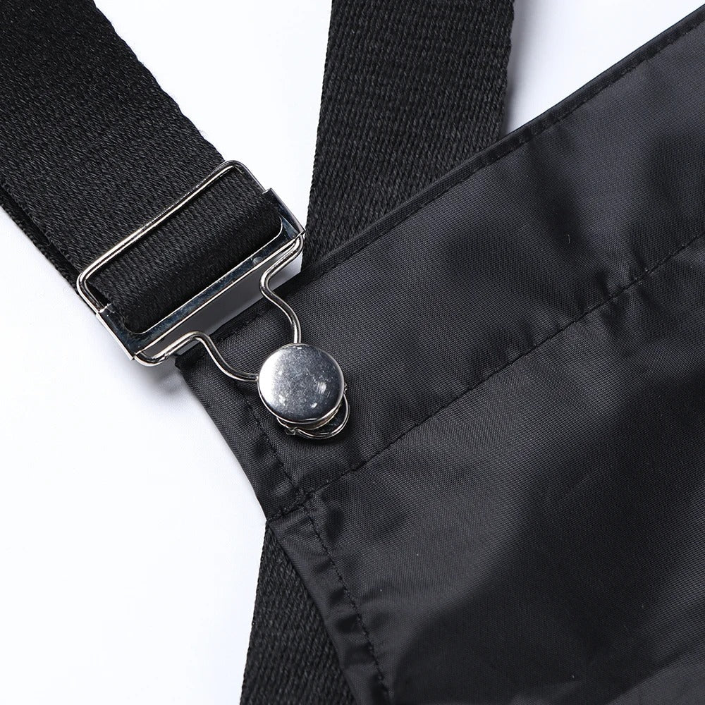 Anyhouz Work Apron Black Collection Cross-back with Large Pockets Adjustable Straps for Women Men Stylist Florist-Aprons-PEROZ Accessories