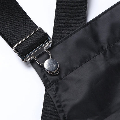 Anyhouz Work Apron Black Collection Cross-back with Large Pockets Adjustable Straps for Women Men Stylist Florist-Aprons-PEROZ Accessories