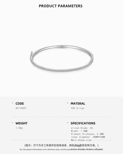Anyco Bracelet Hypoallergenic Cubic Zirconia Bracelet 2023 High Quality Silver 925 Fine Jewelry Bracelets Bangles Women-Bracelets-PEROZ Accessories